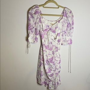 White and purple dress